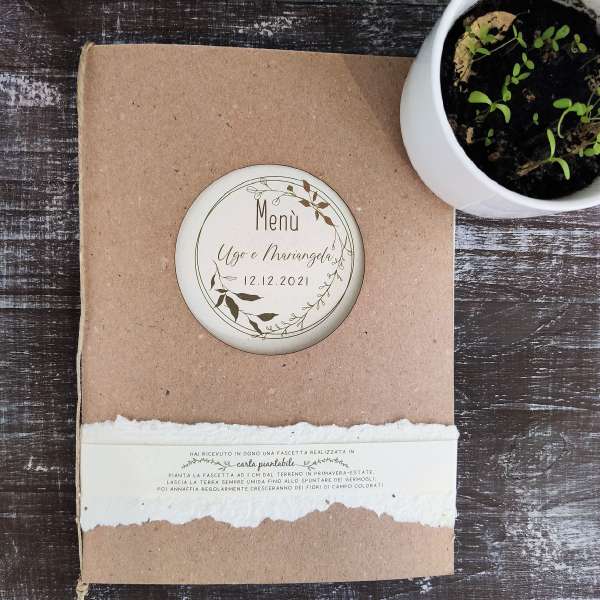 Menu grande carta piantabile EcoFattoArt 063 FANTASY GREEN